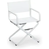 weishäupl chaise de metteur en scène ahoi - tissu acrylique - blanc
