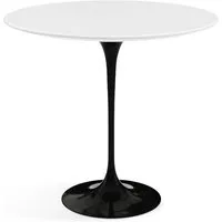 knoll international table d'appoint saarinen - oval - noir - stratifié blanc
