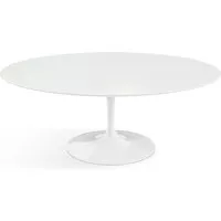 knoll international table basse saarinen - oval - blanc - stratifié blanc