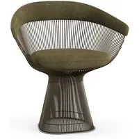 knoll international chaise avec accoudoirs platner side - circa - olive - peinture bronze métallisé