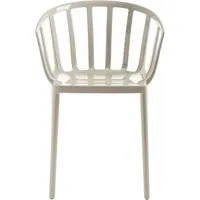 kartell chaise avec accoudoirs venice  - gris