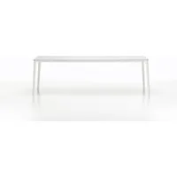 vitra table de salle à manger plate  - marbre blanc - blanc - 240 x 100 cm