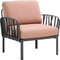 nardi fauteuil komodo  - antracite - rosa quarzo