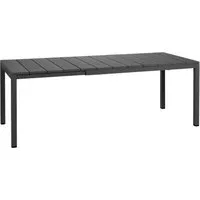 nardi table à rallonges rio dureltop - anthracite - longeur 140 / 210 cm