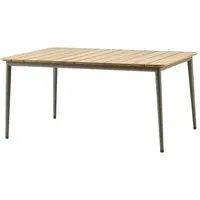 cane-line outdoor table de jardin core  - taupe - 160 x 100 cm