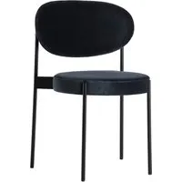 verpan chaise series 430  - noir - harald 182 - bleu foncé