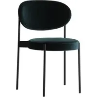 verpan chaise series 430  - noir - harald 982 - vert foncé