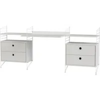 string furniture bureau configuration c - blanc - blanc