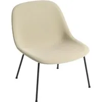 muuto fauteuil lounge fiber - structure tubulaire - assise textle - steelcuttrio236