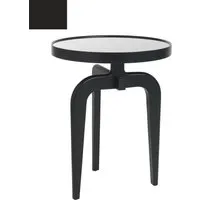schönbuch table d'appoint ant - noir - etagère en verre transparent