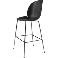 gubi chaise de bar beetle - 73 cm - noir - noir chrome