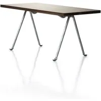 magis table basse officina - galvanisé - noyer naturel - 120 x 45 cm