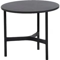 cane-line outdoor table basse twist - dark grey - gris lave - ø 45 cm