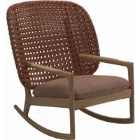 gloster fauteuil à bascule kay high back - tuck cider - osier cuivre