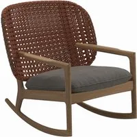 gloster fauteuil à bascule kay low back - fife nickel - osier cuivre