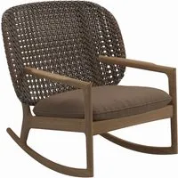gloster fauteuil à bascule kay low back - ravel ginger - osier brindle