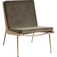 &tradition fauteuil lounge boomerang hm1 - duke 004 - chêne huilé - laiton