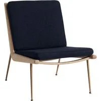 &tradition fauteuil lounge boomerang hm1 - loop cream k5042/33 - chêne huilé - laiton