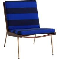 &tradition fauteuil lounge boomerang hm1 - reflex 779 - noyer huilé - laiton