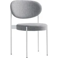 verpan chaise series 430  - blanc - hallingdal 130 - gris moucheté