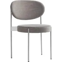 verpan chaise series 430  - acier inoxydable - phlox 133 - brun gris