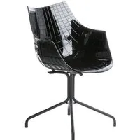 driade chaise avec accoudoirs meridiana - noir - noir