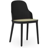 normann copenhagen chaise allez molded assise osier pp - noir