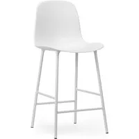 normann copenhagen chaise de bar form structure en acier - blanc/blanc - 65 cm