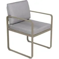 fermob fauteuil lounge bellevie - 14 muscade - gris flanelle