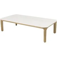 cane-line outdoor table basse aspect - travertin look - 120 x 60 cm