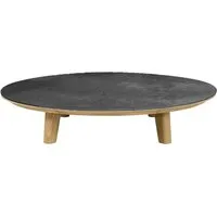 cane-line outdoor table basse aspect - noir - ø 144 cm
