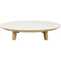 cane-line outdoor table basse aspect - travertin look - ø 144 cm