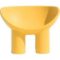 driade chaise avec accoudoirs roly poly - ochre yellow