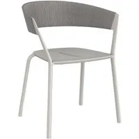 fast chaise avec accoudoirs ria tissée partiellement - gris fer