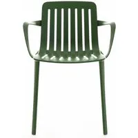 magis chaise avec accoudoirs plato - vert