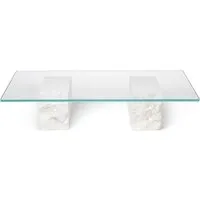 ferm living table basse mineral - marbre blanc curia, blanc