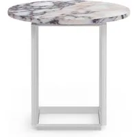 new works table d'appoint florence - marbre blanc viola