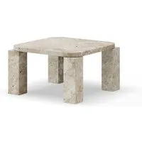new works table d'appoint atlas - unfilled travertine - 60 x 60 cm