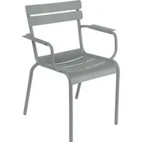 fermob chaise à accoudoirs luxembourg - c7 gris lapilli