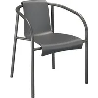 houe chaise avec accoudoirs nami outdoor dining - gris