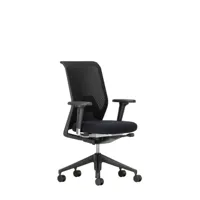 vitra chaise de bureau id mesh - noir - nero - diamond mesh nero - roulettes souples pour sols durs