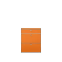 usm haller highboard 1x3 - 2 abattants et coulissant - 26 orange pur