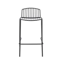 jan kurtz chaise de bar mori - noir - hauteur d'assise 65 cm