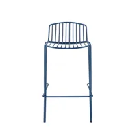 jan kurtz chaise de bar mori - bleu - hauteur d'assise 65 cm