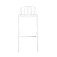 jan kurtz chaise de bar mori - blanc - hauteur d'assise 75 cm