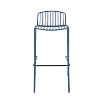 jan kurtz chaise de bar mori - bleu - hauteur d'assise 75 cm