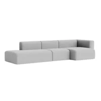 hay canapé mags 3 places right end combinaison 4 - flamiber grey c8