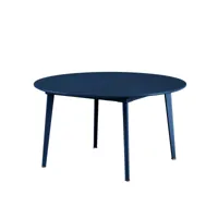 emu table à rallonges ronde plus4 - bleu saphire