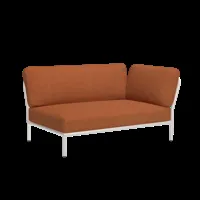 houe canapé lounge level muted white - accoudoir droit - sunbrella heritage rust