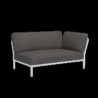 houe canapé lounge level muted white - accoudoir droit - basic-gris foncé